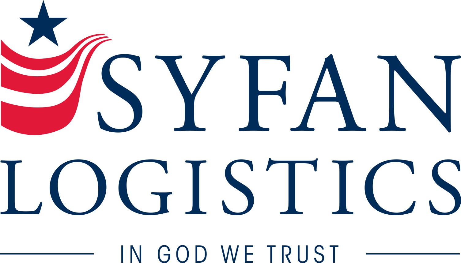 Syfan Logistics In God We Trust Logo